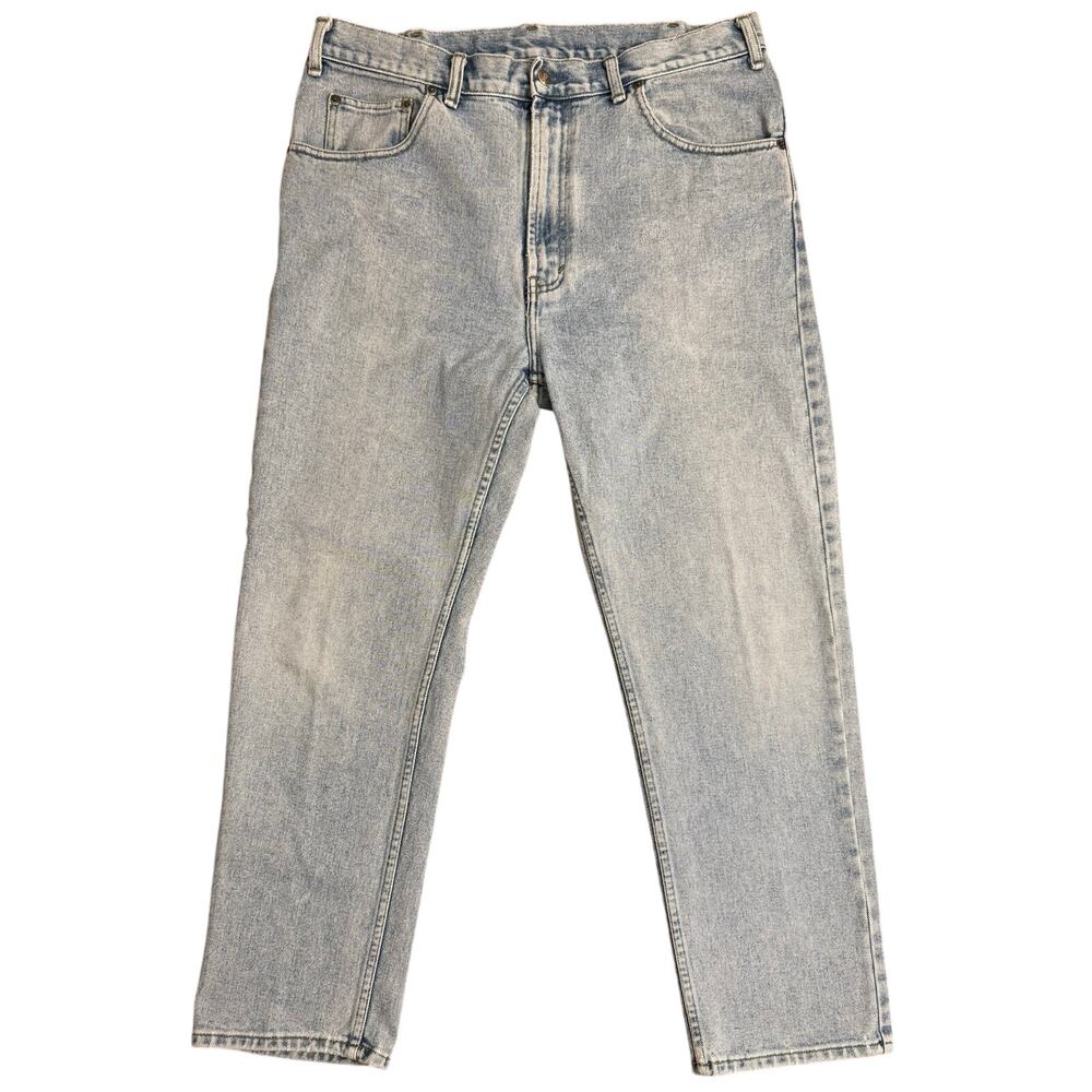 VTG 90s GAP Jeans Straight Leg 100% Cotton Light Wash Blue Clean Men Size 38x30